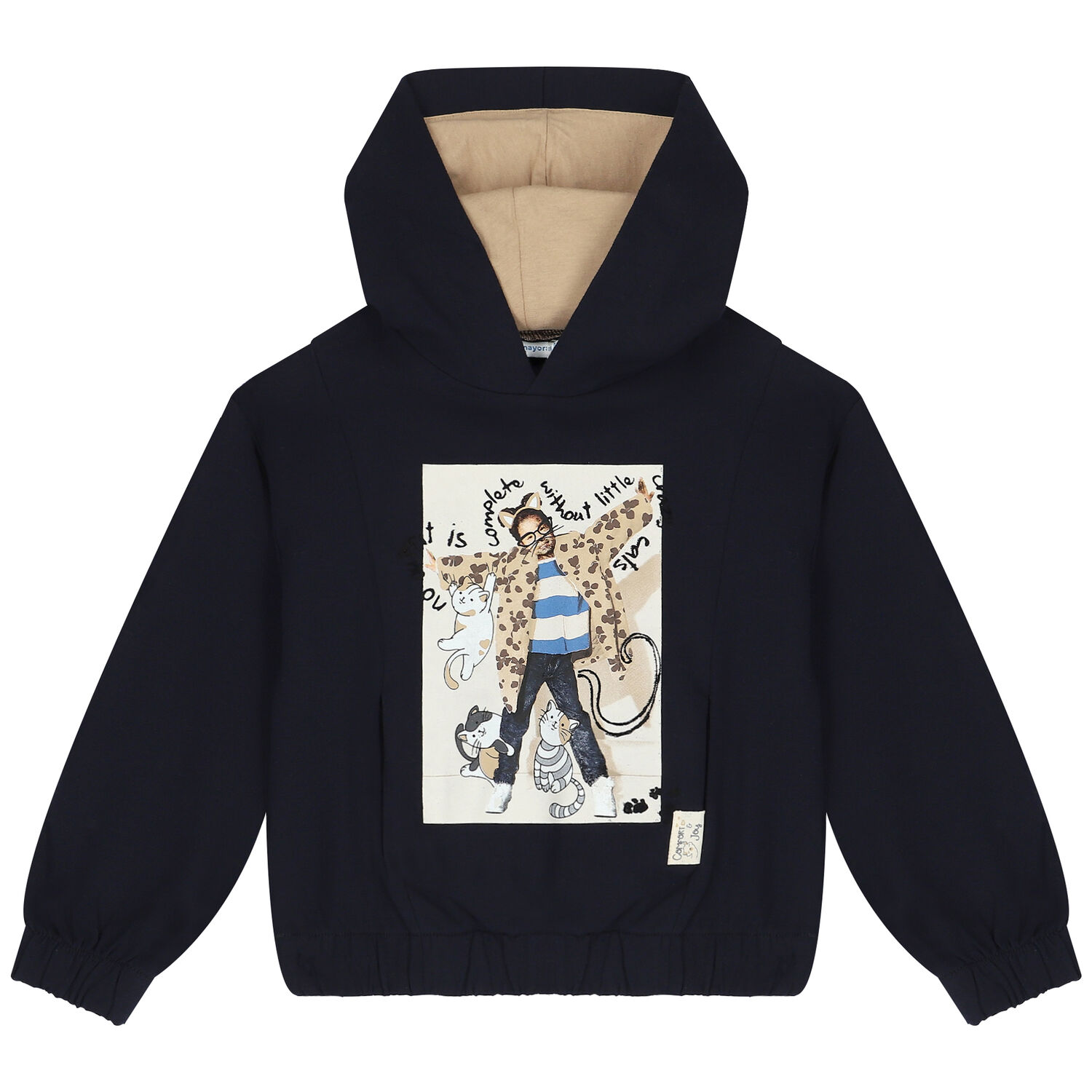 Girls Navy Blue Tracksuit, 1, hi-res